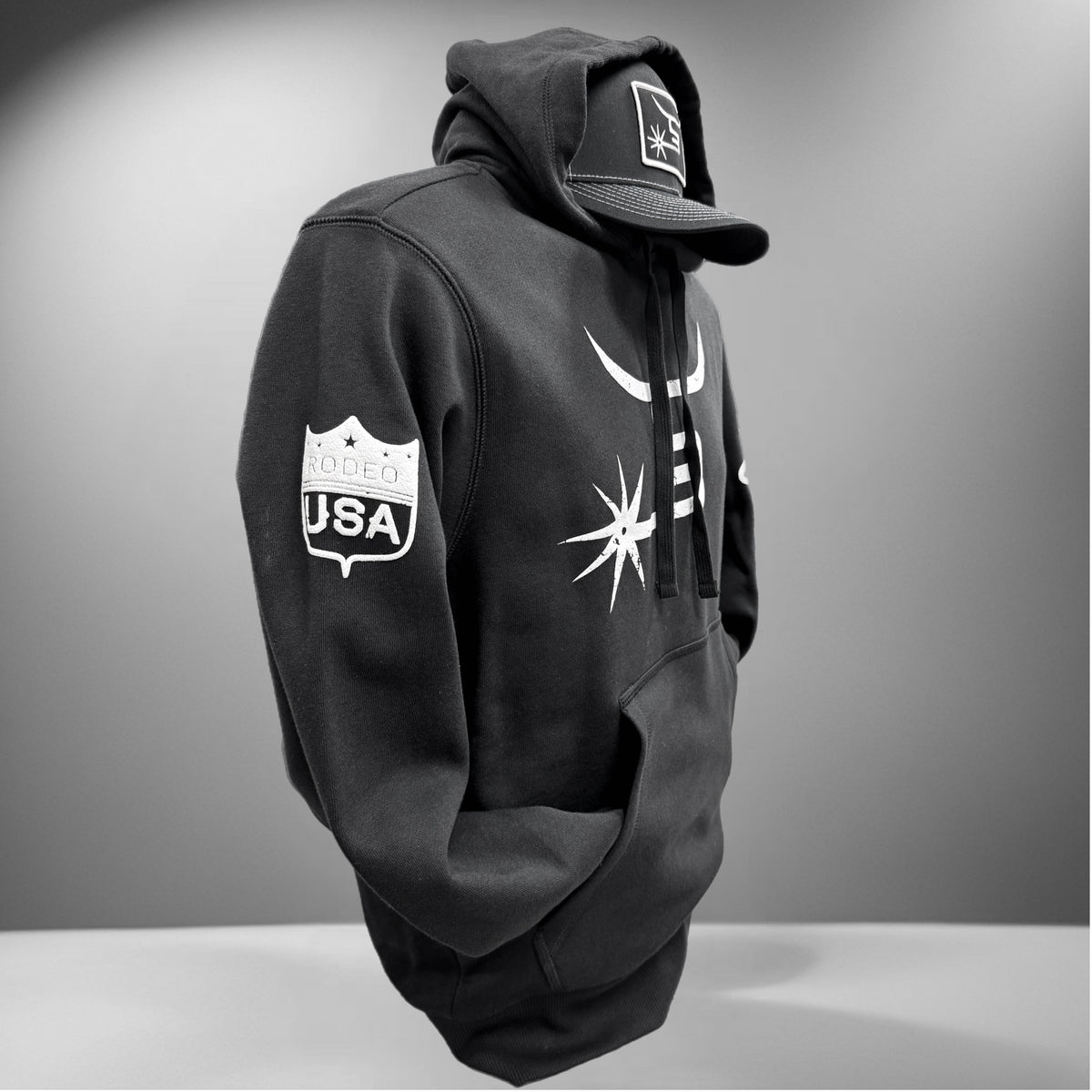 Men's Black Hoodie – Spin Em Rodeo Co
