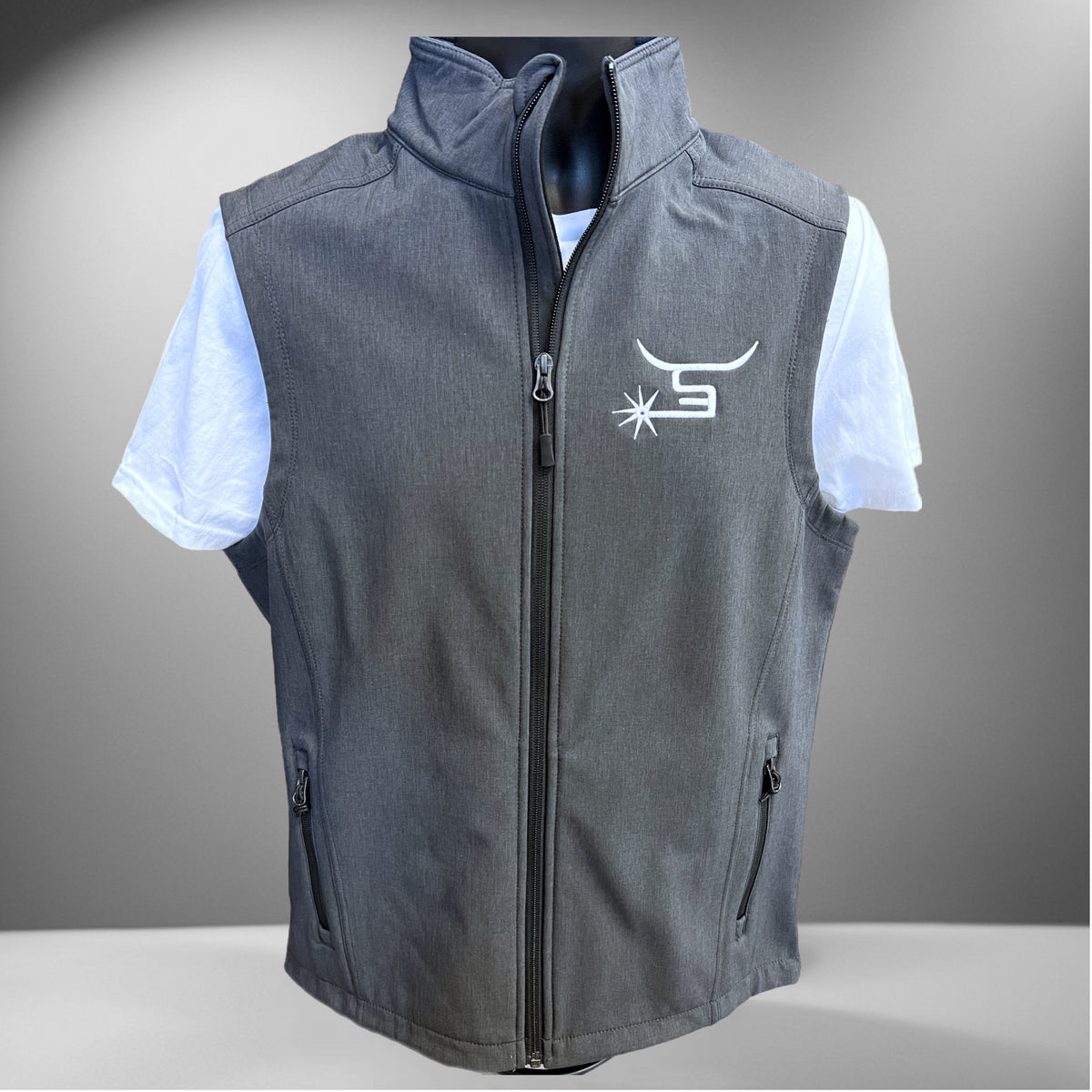Men's Charcoal Patriot Vest – Spin Em Rodeo Co