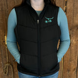 Ladies Black Puffy Horizon Vest