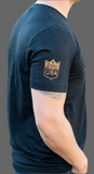 Men's Black T-Shirt Rust Logo