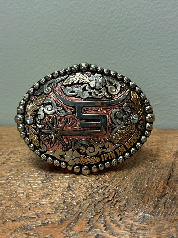 Buckle - Silver w/ Gold Leaves