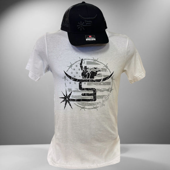 Men’s White Bull Rider T-Shirt