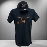 Men's Black T-Shirt Rust Logo