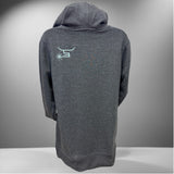Ladies Heather Grey Cowl Neck Hoodie