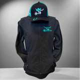 Ladies Black Vest Teal American Star Logo