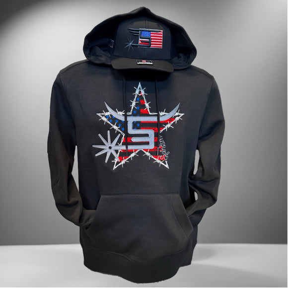 Black Hoodie American Star Logo