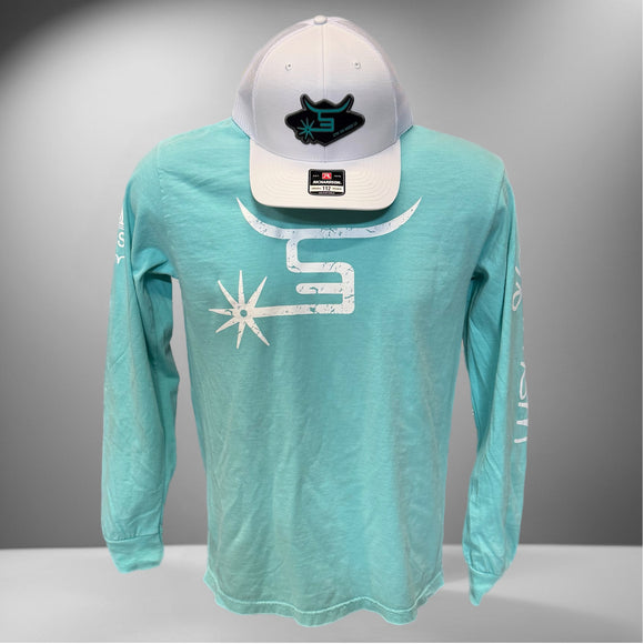 Long Sleeve Mint Shirt White Logo