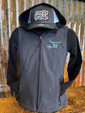 Ladies Charcoal Vest - Cow Print Logo