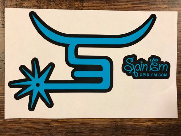 Blue Decal – Spin Em Rodeo Co