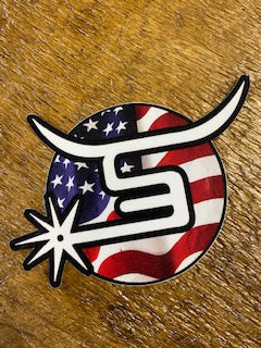 Spin-Em USA Flag Sticker – Spin-Em Rodeo Co