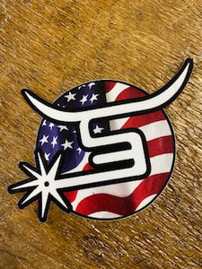 Spin-Em USA Flag Sticker